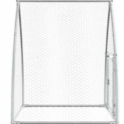 HELLOSHOP26 - Cage pour poules argenté 100 x 105 x 120 cm acier galvanisé argent