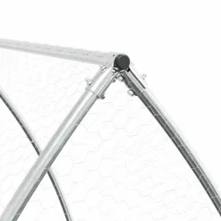 HELLOSHOP26 - Cage pour poules argenté 100 x 105 x 120 cm acier galvanisé argent