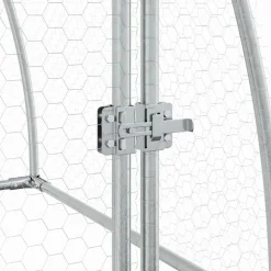 HELLOSHOP26 - Cage pour poules argenté 100 x 105 x 120 cm acier galvanisé argent