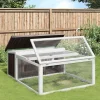 HELLOSHOP26 - Clapier 117,5 x 97 x 47,5 cm bois de pin massif gris