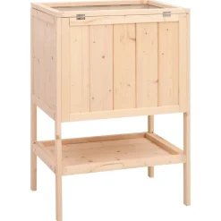 HELLOSHOP26 - Cage à hamster 55 x 40 x 80 cm bois massif de sapin marron