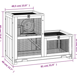 HELLOSHOP26 - Cage à hamster 81 x 40 x 60 cm bois massif de sapin marron