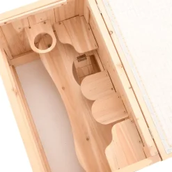 HELLOSHOP26 - Cage à hamster 60 x 35,5 x 42 cm bois massif de sapin marron