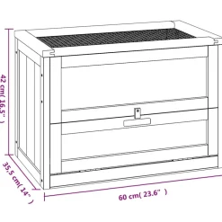 HELLOSHOP26 - Cage à hamster 60 x 35,5 x 42 cm bois massif de sapin marron