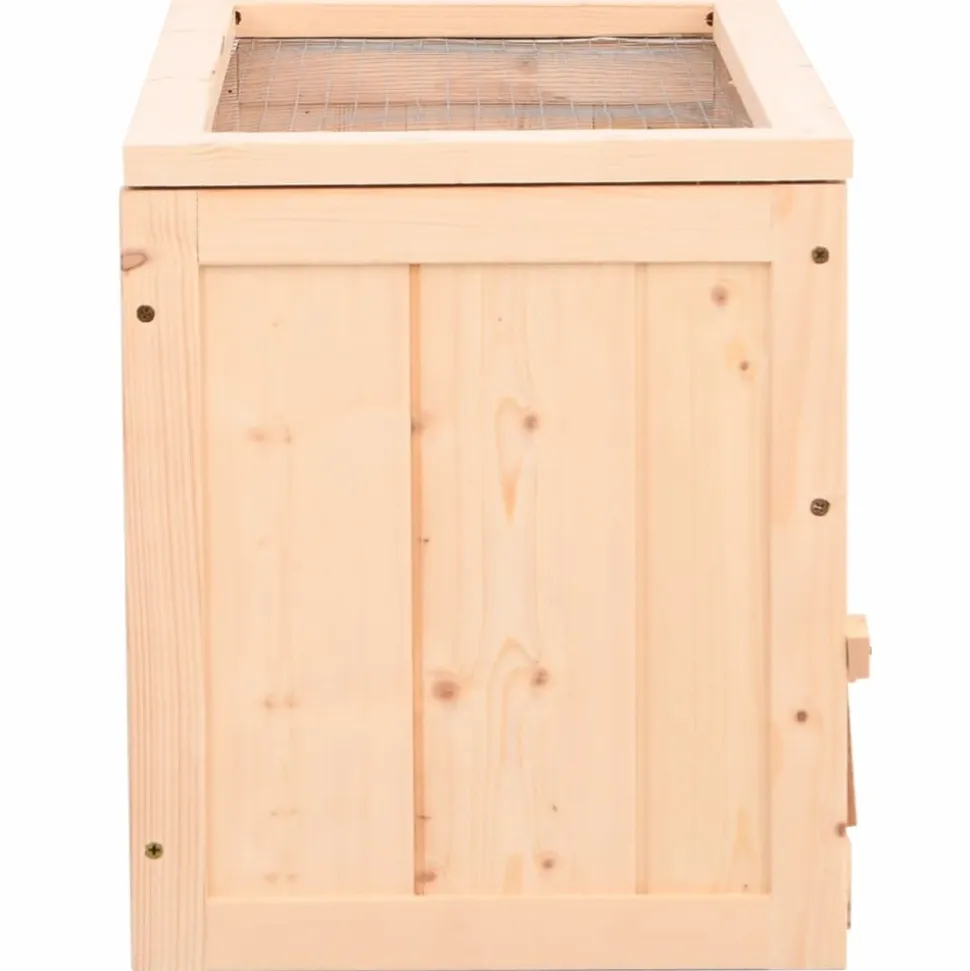 HELLOSHOP26 - Cage à hamster 60 x 30 x 35 cm bois massif de sapin marron