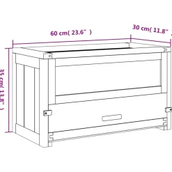 HELLOSHOP26 - Cage à hamster 60 x 30 x 35 cm bois massif de sapin marron