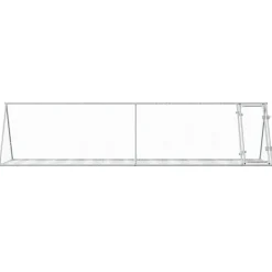 HELLOSHOP26 - Cage à lapin argenté 400 x 105 x 91 cm acier galvanisé argent