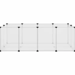 HELLOSHOP26 - Cage pour petits animaux transparent 144 x 74 x 46,5 cm pp et acier transparent