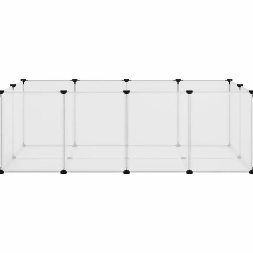 HELLOSHOP26 - Cage pour petits animaux transparent 144 x 74 x 46,5 cm pp et acier transparent
