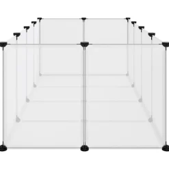 HELLOSHOP26 - Cage pour petits animaux transparent 144 x 74 x 46,5 cm pp et acier transparent