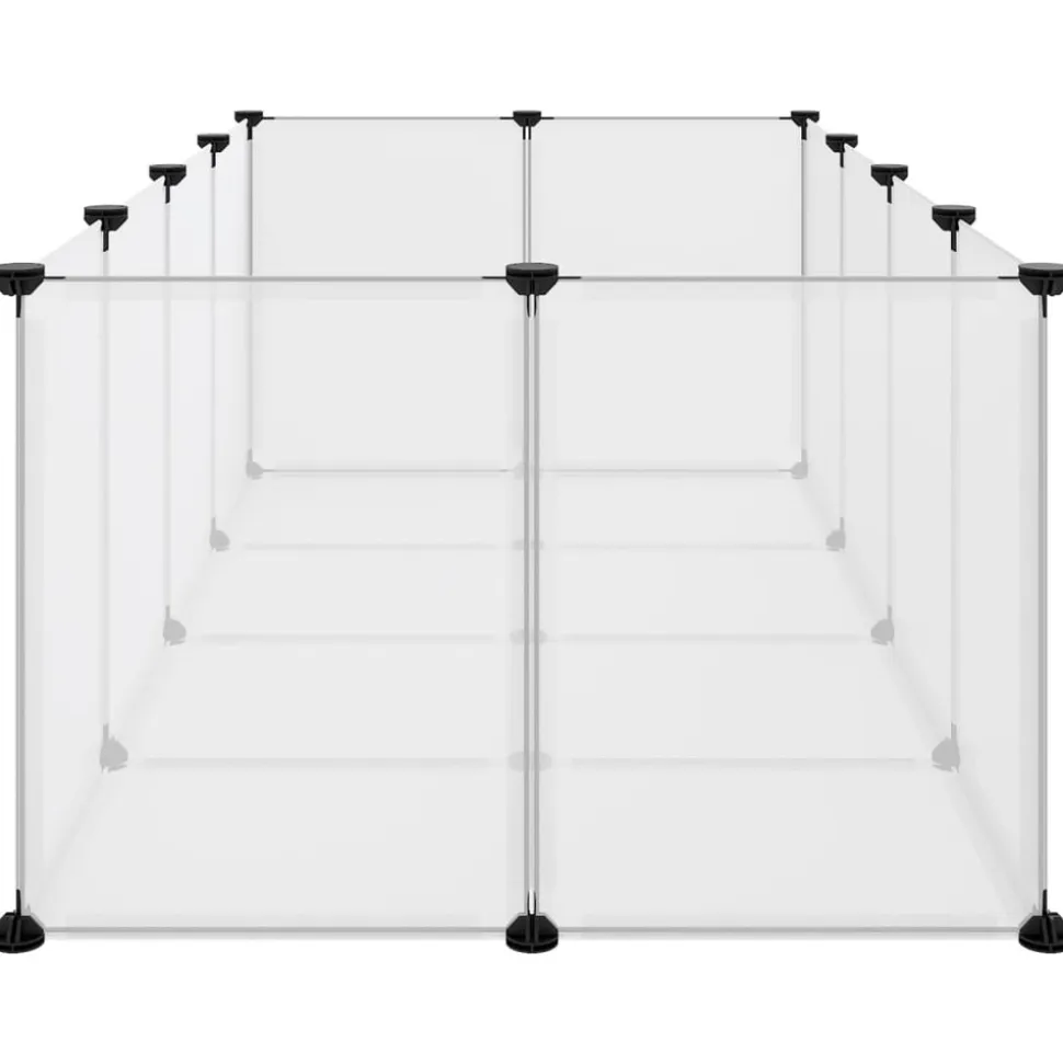 HELLOSHOP26 - Cage pour petits animaux transparent 144 x 74 x 46,5 cm pp et acier transparent