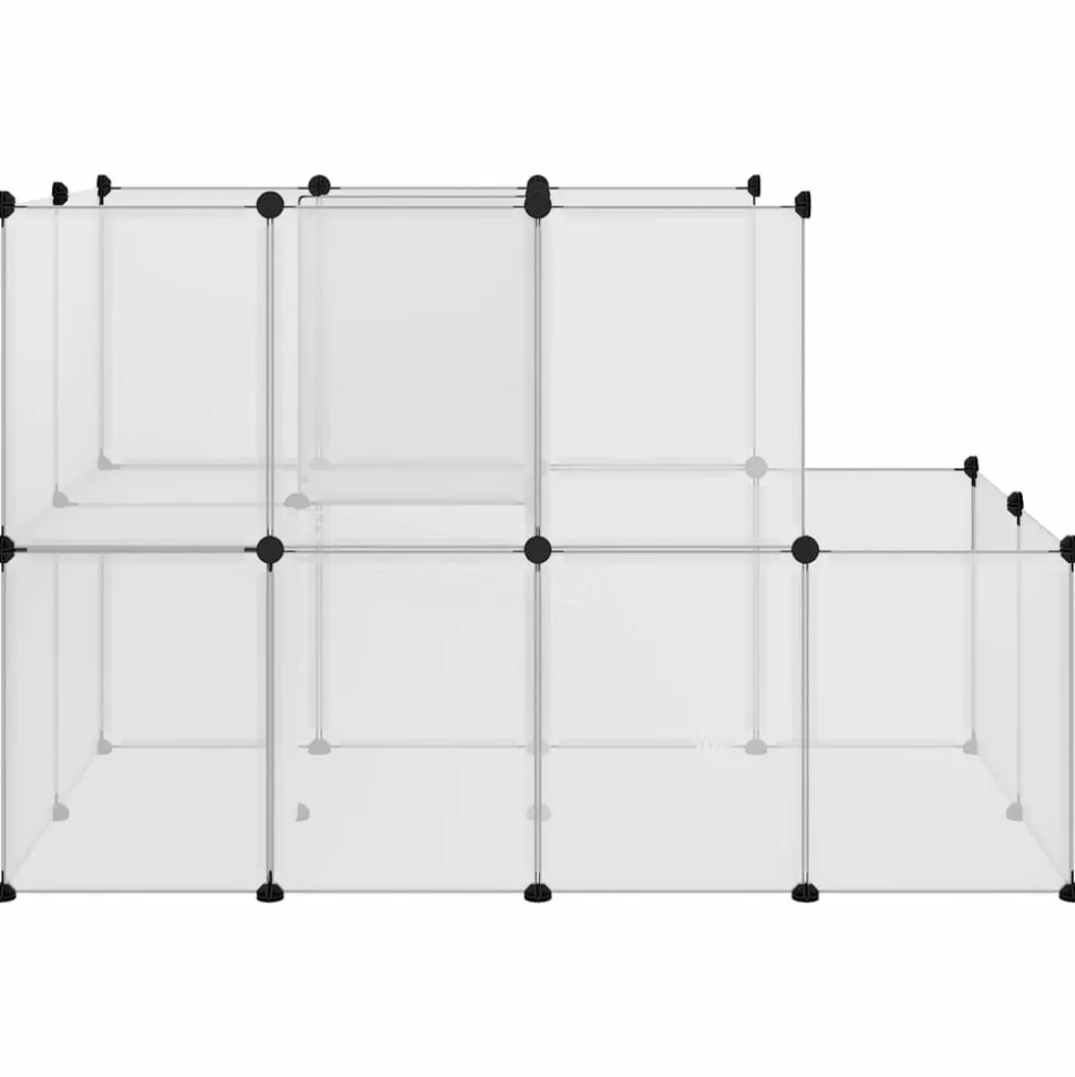 HELLOSHOP26 - Cage pour petits animaux transparent 142 x 74 x 93 cm pp et acier transparent