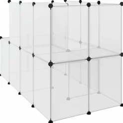 HELLOSHOP26 - Cage pour petits animaux transparent 142 x 74 x 93 cm pp et acier transparent