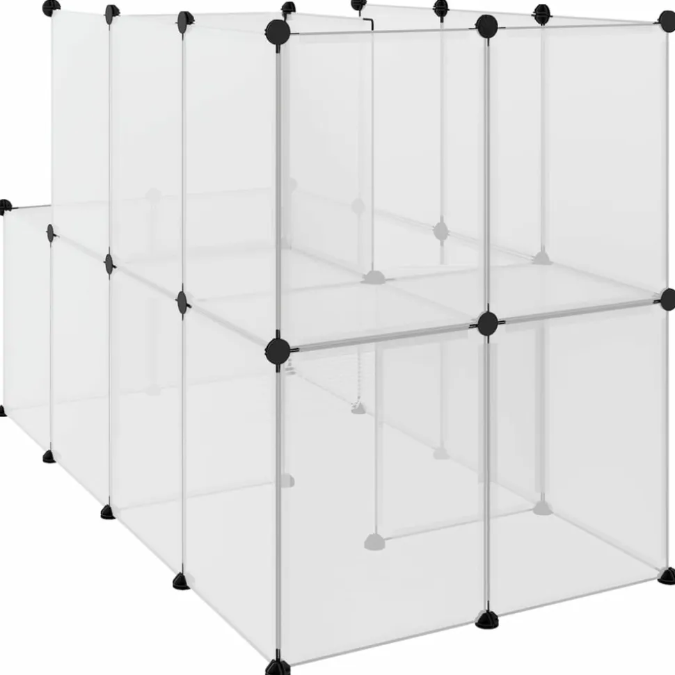 HELLOSHOP26 - Cage pour petits animaux transparent 142 x 74 x 93 cm pp et acier transparent