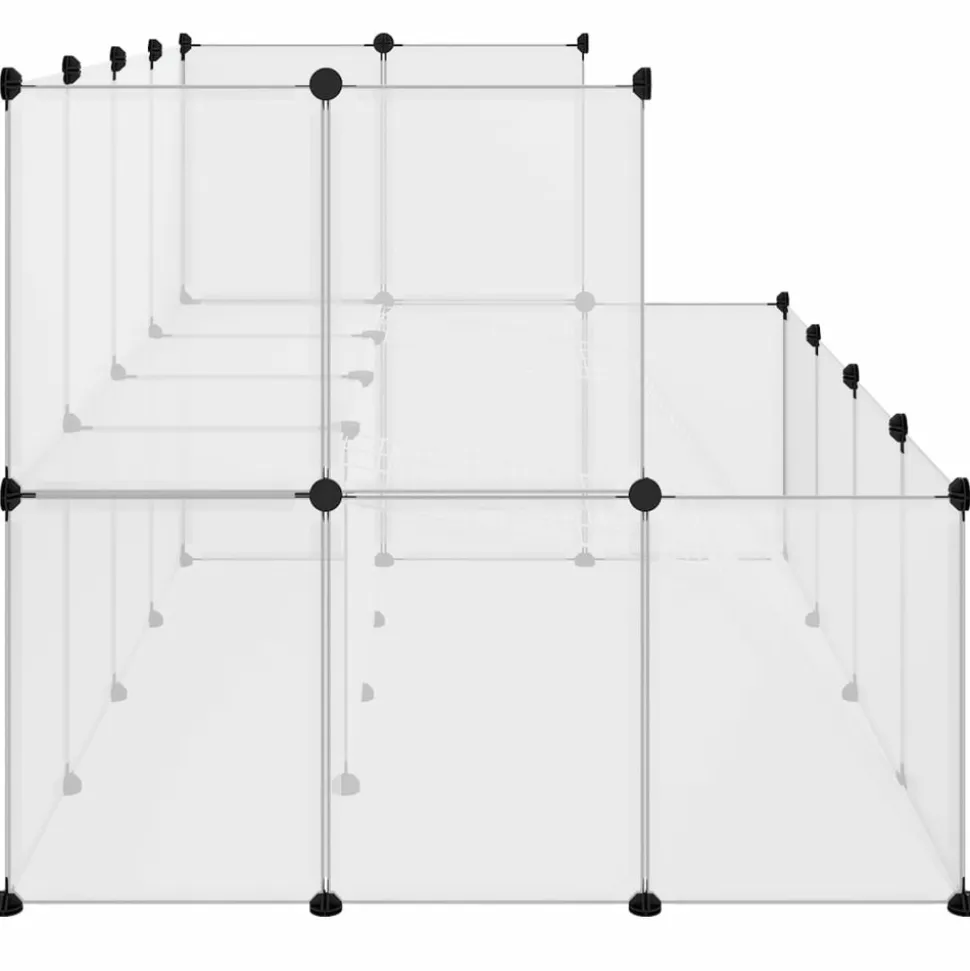 HELLOSHOP26 - Cage pour petits animaux transparent 143 x 107 x 93 cm pp et acier transparent