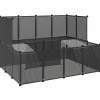 HELLOSHOP26 - Cage pour petits animaux 143 x 107 x 93 cm pp et acier noir