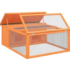 HELLOSHOP26 - Clapier 117,5 x 97 x 47,5 cm bois de pin massif marron