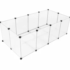 HELLOSHOP26 - Enclos petits animaux fond cage modulable cochon d'inde hamster lapin rongeur petits animaux domestiques 143 x 73 x 46 cm pan