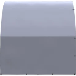 HELLOSHOP26 - Poulailler enclos cage poules d'extérieur 3 x 24 x 2 m acier galvanisé argent