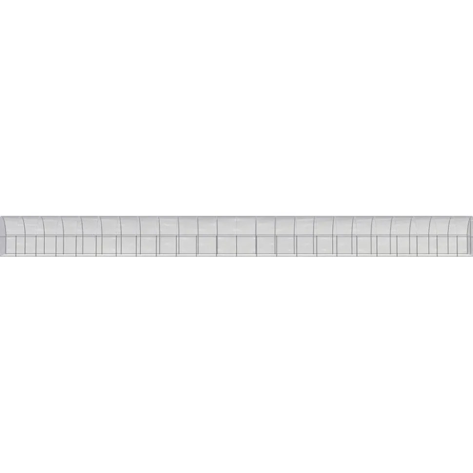HELLOSHOP26 - Poulailler enclos cage poules d'extérieur 3 x 24 x 2 m acier galvanisé argent