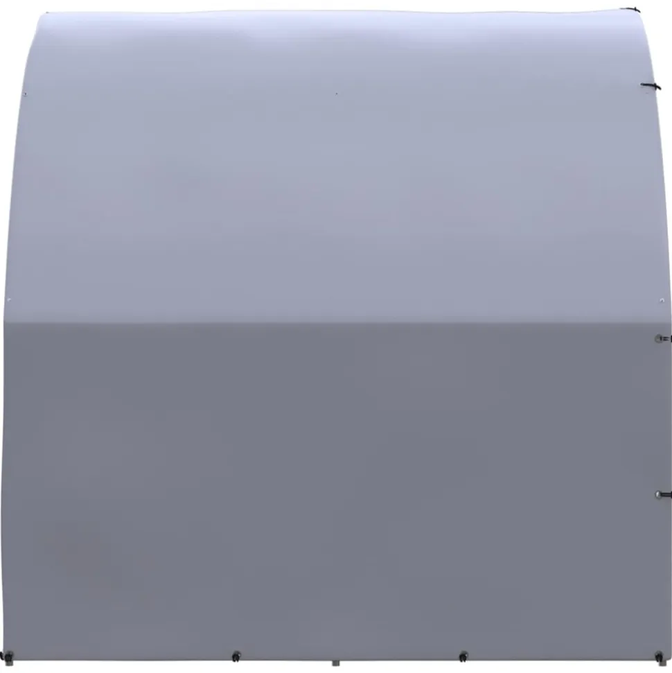 HELLOSHOP26 - Poulailler enclos cage poules d'extérieur 3 x 4 x 2 m acier galvanisé argent