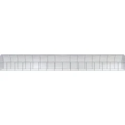HELLOSHOP26 - Poulailler enclos cage poules d'extérieur 3 x 16 x 2 m acier galvanisé argent