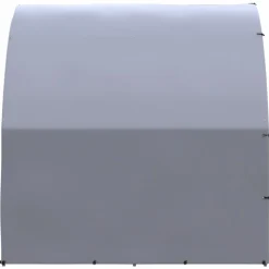 HELLOSHOP26 - Poulailler enclos cage poules d'extérieur 3 x 8 x 2 m acier galvanisé argent