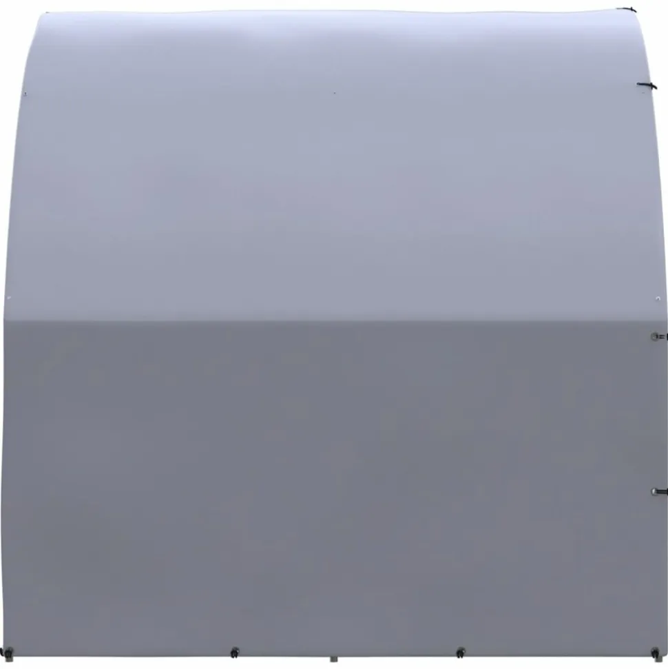 HELLOSHOP26 - Poulailler enclos cage poules d'extérieur 3 x 8 x 2 m acier galvanisé argent