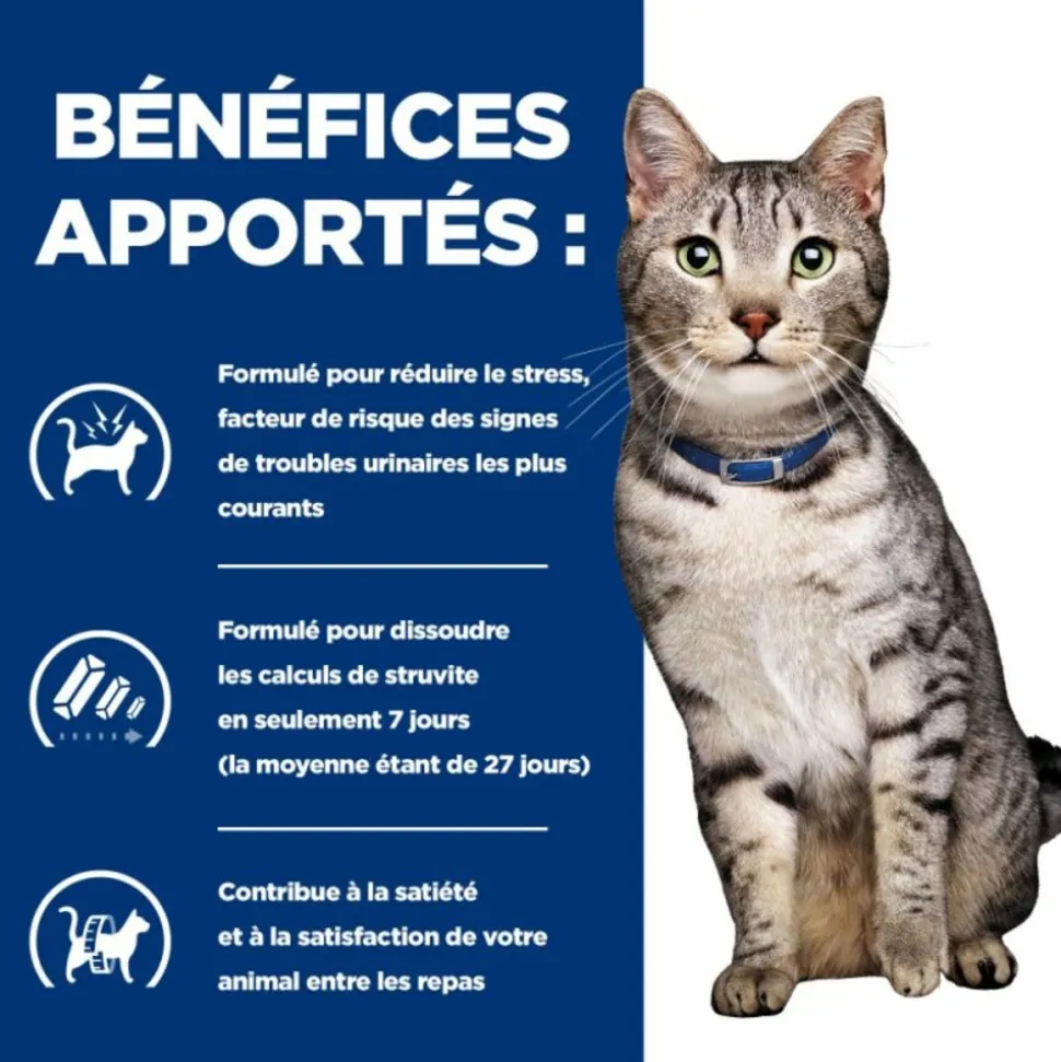 HILL'S - Croquettes chat adult prescription diets c/d urinary stress + metabolic - hill's 1,5 kg