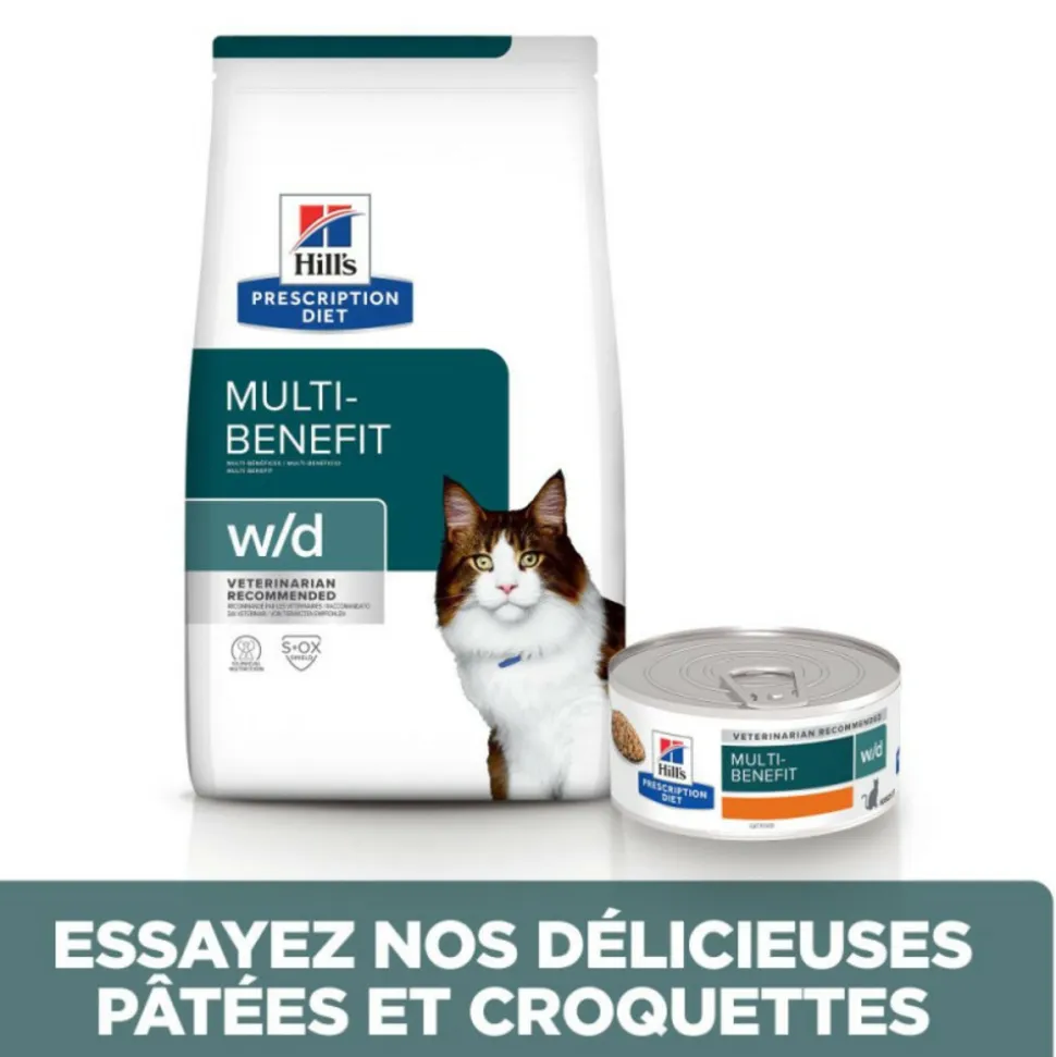 HILL'S - Croquettes chat adult prescription diets w/d multi benefit - hill's 3 kg