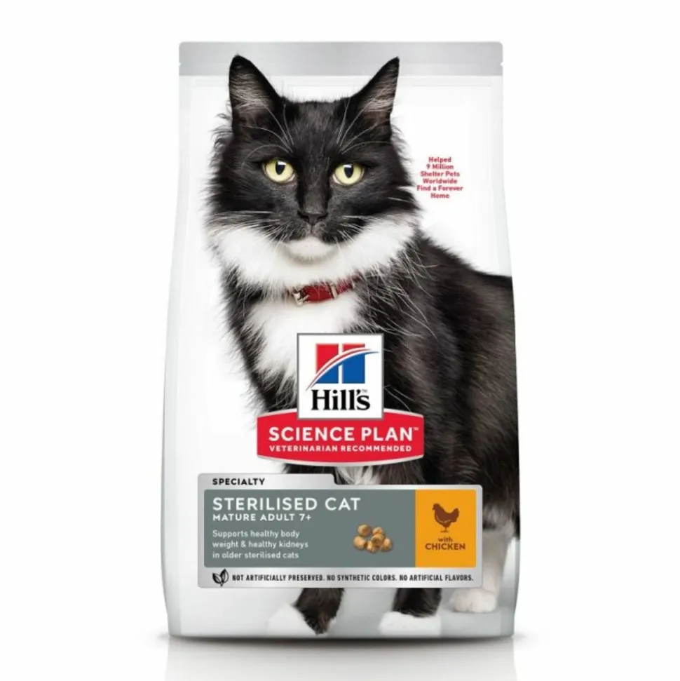 HILL'S - Croquettes chat science plan sterilised mature adult poulet - hill's 3 kg