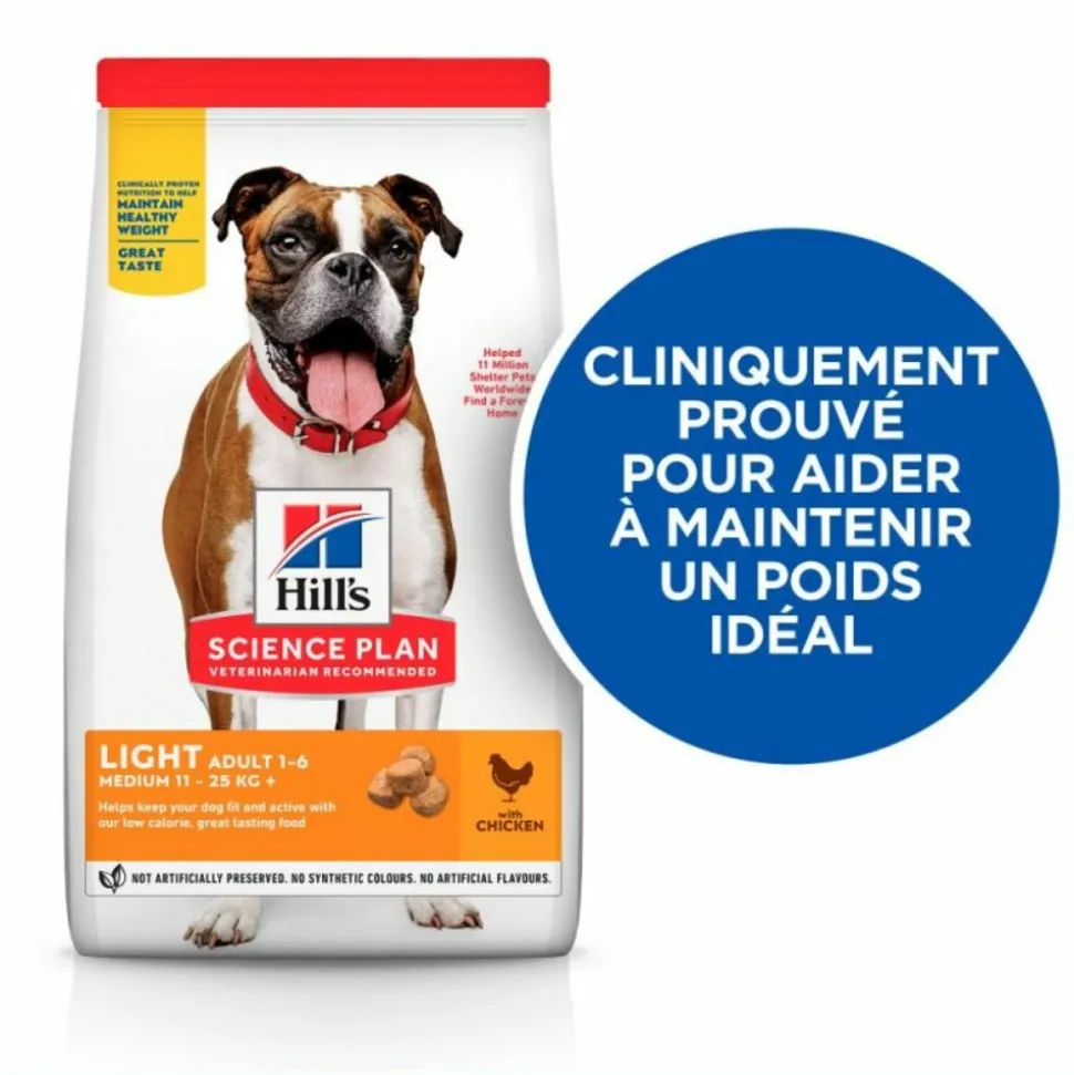 HILL'S - Croquettes chien science plan adulte light medium poulet - hill's 14 kg