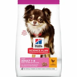 HILL'S - Croquettes chien science plan adulte light small & mini poulet - hill's 6 kg