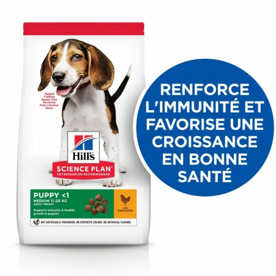 HILL'S - Croquettes chien science plan puppy medium poulet - hill's 14 kg