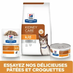 HILL'S - Patee chat adult prescription diets k/d kidney care saumon (sachet) - hill's 12*85 g