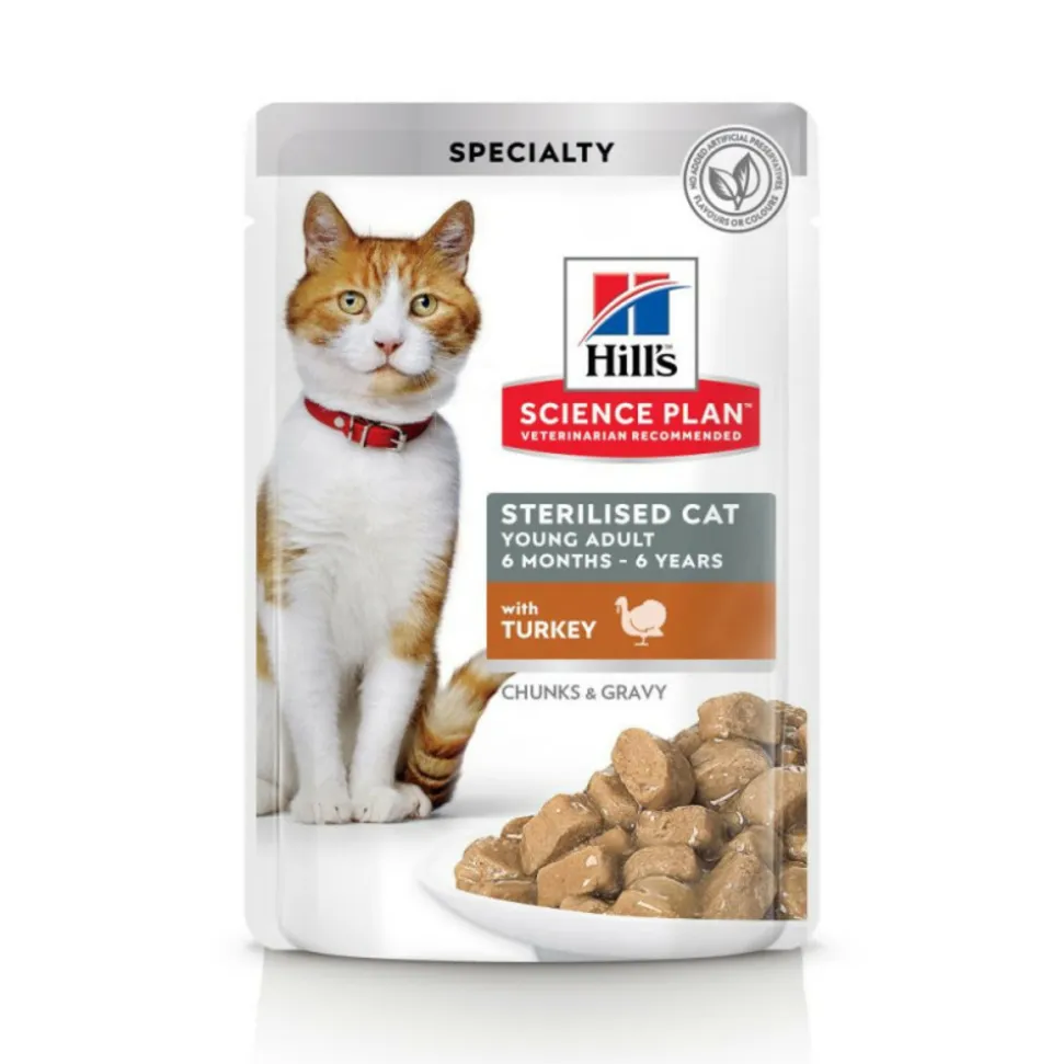 HILL'S - Patee chat science plan adult sterilised young adult mixte 4 saveurs (sachet) - hill's 12*85 g