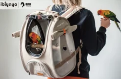 HOUSE OF PETS DELIGHT - Trackpack pour oiseaux, sac à dos avec perchoir, approuvé par les compagnies aériennes