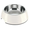 HUNTER - Mangeoire pour chiens mélamine acier inoxydable blanc 160 ml (14,5 x 14,5 x 7 cm)