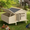 IDMARKET - Poulailler sur pilotis xxl avec pondoir en bois