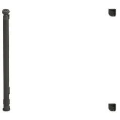 IDMARKET - Barrière de sécurité rétractable pour animaux domestiques 130 cm gris