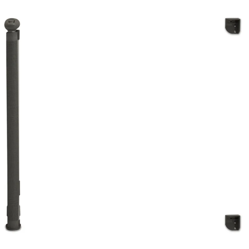 IDMARKET - Barrière de sécurité rétractable pour animaux domestiques 130 cm gris