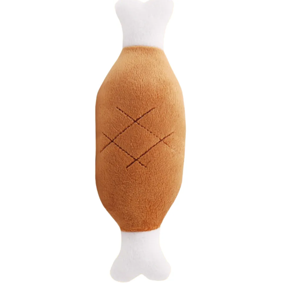 Jouet en peluche pour chien avec des motifs de fruits et d'animaux de dessin animé