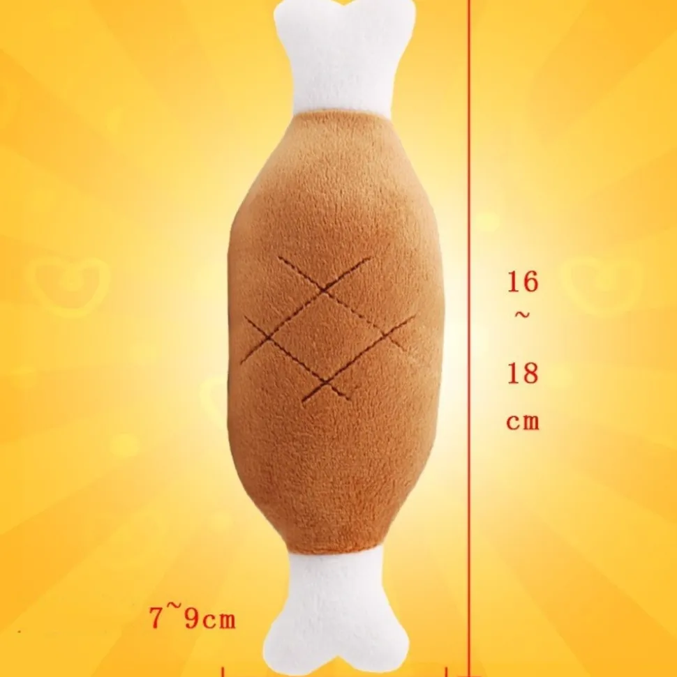 Jouet en peluche pour chien avec des motifs de fruits et d'animaux de dessin animé