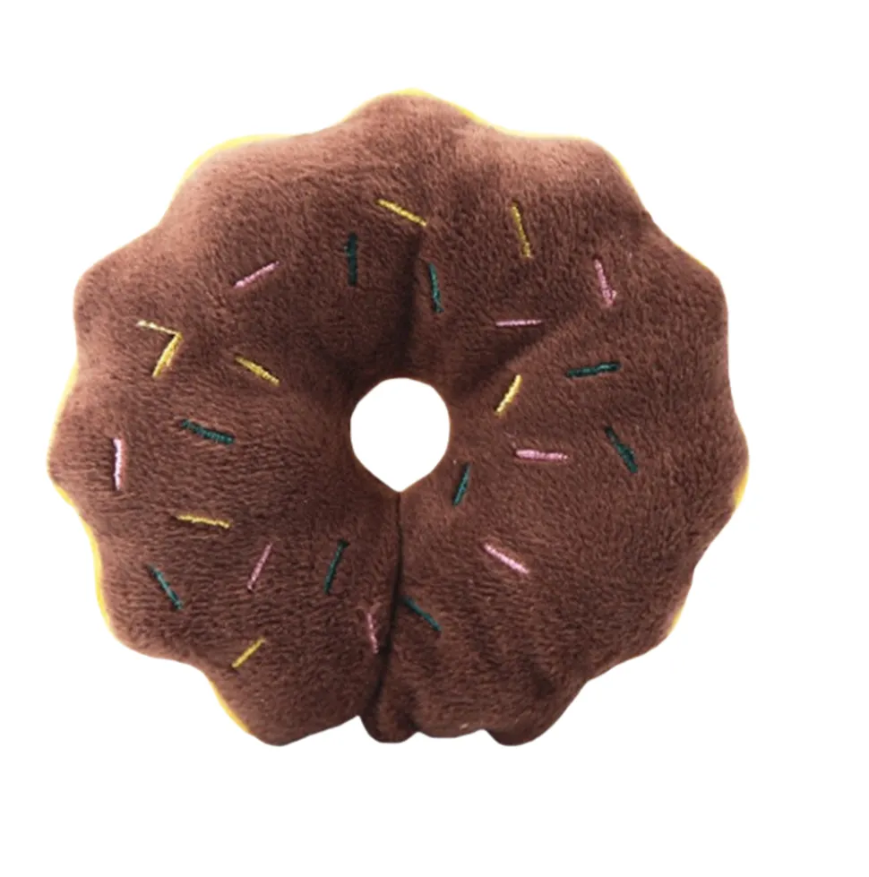 Jouet en peluche pour chien avec des motifs de fruits et d'animaux de dessin animé