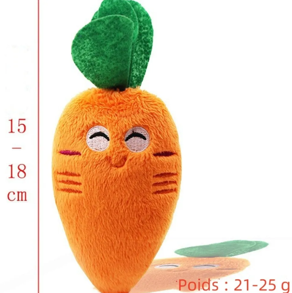 Jouet en peluche pour chien avec des motifs de fruits et d'animaux de dessin animé