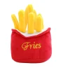 Jouets pour chiens en forme de hamburger, de frites, de glace, d'écrevisses, de bouteille de lait et de bonbons