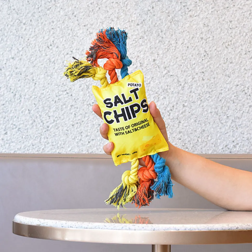 Jouets pour chiens - mcboson - corde couinante en forme de chips