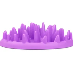 KARLIE - Gamelle plateau anti glouton 27 cm violet pour chat