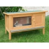 KERBL - Clapier d'extérieur - kerbl - fred - 100x45x62 cm - bois - abri sécurisé pour rongeurs