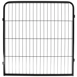 KERBL - Enclos d'extérieur avec porte pour animaux de compagnie noir
